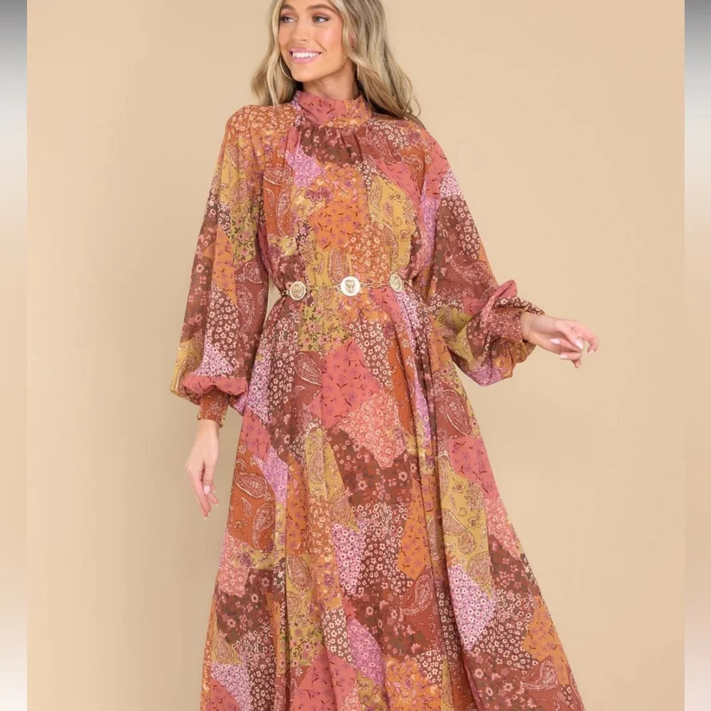 Thankful For You Orange Multi Print Maxi Dress
AURA size medium NWT - Picture 10 of 11